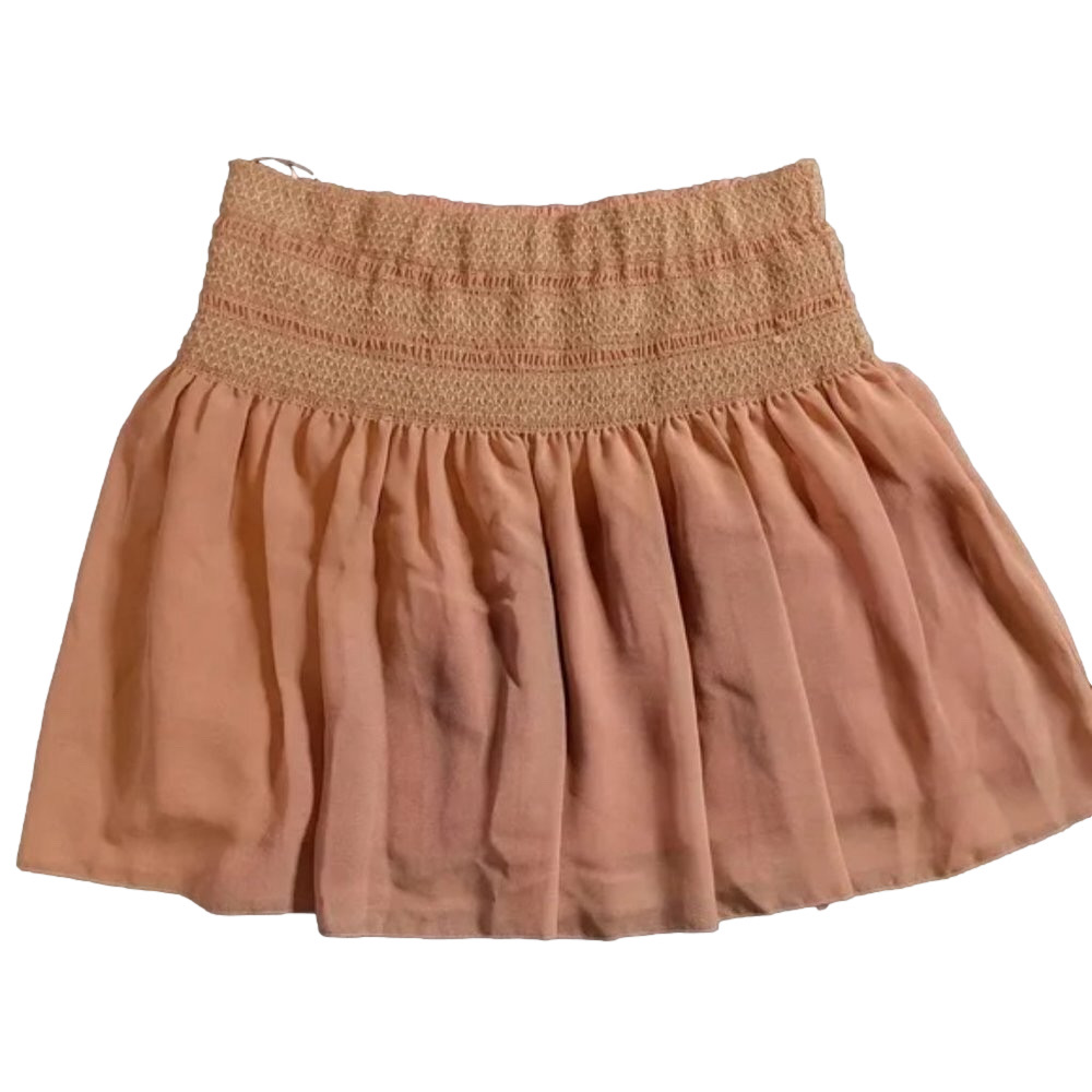 See by Chloe mini skirt, size 36 M, stretchy waist dusty peach